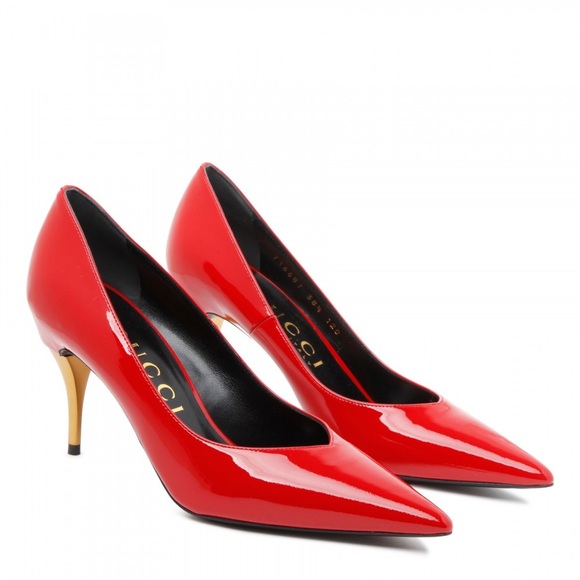 ⛔️ SOLD ⛔️ NEW Gucci Women's Priscilla Patent Leather Pointed-Toe Pumps 39 Red - Picture 13 of 13